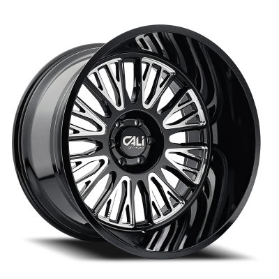 Cast Aluminum Wheels Vertex 9116 BM 24x14 Milled Gloss Black 8 On 170 Bolt Pattern -76 Offset Cali Offroad Wheels