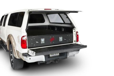 Cargo Locker Base 12 Inch Dual Drawer System 99-Pres Silverado/Sierra Ford 96-Pres F150-F350 08-09 Nissan Titan 07-Pres Toyota Tundra Long Bed Cargo Ease