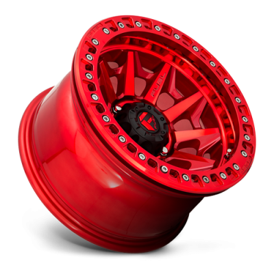 Aluminum Wheels 17X9 Covert Beadlock D113 6 On 135 Candy Red 87.1 Bore -15 Offset Multi Spoke Fuel Off Road Wheels