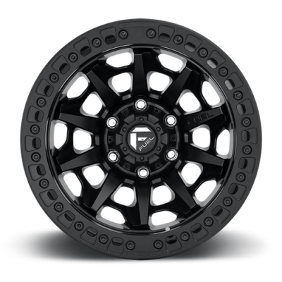 Aluminum Wheels 17X9 Covert Beadlock D114 6 On 135 Matte Black 87.1 Bore -15 Offset Multi Spoke Fuel Off Road Wheels