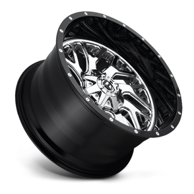 Aluminum Wheels 20X10 Triton D211 8 On 180 Chrome/Gloss Black Lip 124.2 Bore -19 Offset Mesh Spoke Fuel Off Road Wheels