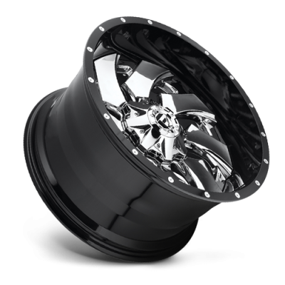 Aluminum Wheels 20X10 Cleaver D240 8 On 180 Chrome/Gloss Black Lip 124.2 Bore -19 Offset 8 Spoke Fuel Off Road Wheels