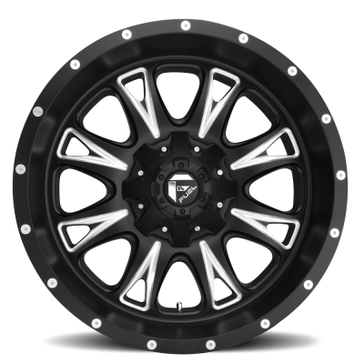 Aluminum Wheels 20X9 Throttle D513 8 On 180 Black Milled 125.2 Bore 20 Offset Fuel Off Road Wheels