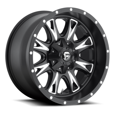 Aluminum Wheels 20X9 Throttle D513 6 On 135/6 On 139.7 Black Milled 106.4 Bore 1 Offset Fuel Off Road Wheels