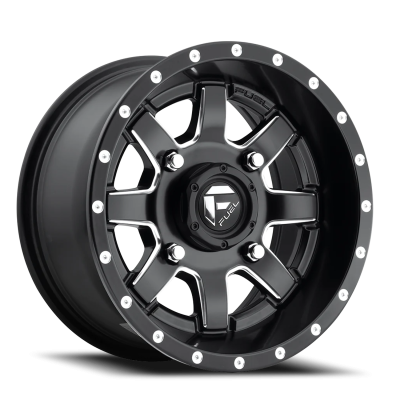 Aluminum Wheels 16X7 Maverick UTV D538 4 On 136 Matte Black Milled 110.2 Bore 13 Offset Fuel Off Road Wheels