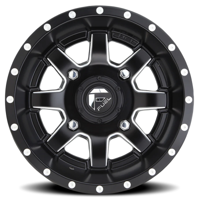 Aluminum Wheels 16X7 Maverick UTV D538 4 On 136 Matte Black Milled 110.2 Bore 13 Offset Fuel Off Road Wheels