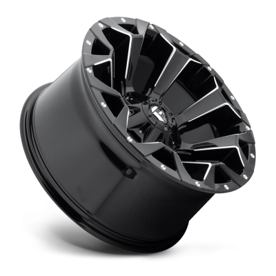 Aluminum Wheels 22X10 Assault D546 5 On 114.3/5 On 127 Matte Black/Milled 78.1 Bore -18 Offset 8 Spoke Fuel Off Road Wheels