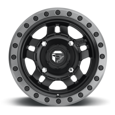 Aluminum Wheels 15X7 Anza UTV D557 4 On 136 Matte Black Beadlock 110.2 Bore 13 Offset 5 Spoke Fuel Off Road Wheels