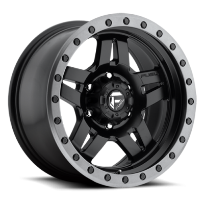 Aluminum Wheels 17X8.5 Anza D557 6 On 139.7 Matte Black 108 Bore -6 Offset 5 Spoke Fuel Off Road Wheels