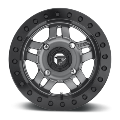 Aluminum Wheels 15X7 Anza UTV D558 4 On 156 Matte Anthracite Gray Black Ring 132 Bore 38 Offset 5 Spoke Fuel Off Road Wheels