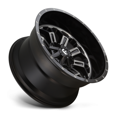 Aluminum Wheels 17X9 Crush D561 6 On 135/6 On 139.7 Gloss Black Double Dark Tint Machined Face 106.4 Bore 1 Offset 8 Spoke Fuel Off Road Wheels