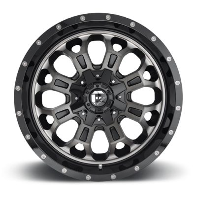 Aluminum Wheels 17X9 Crush D561 6 On 135/6 On 139.7 Gloss Black Double Dark Tint Machined Face 106.4 Bore 1 Offset 8 Spoke Fuel Off Road Wheels