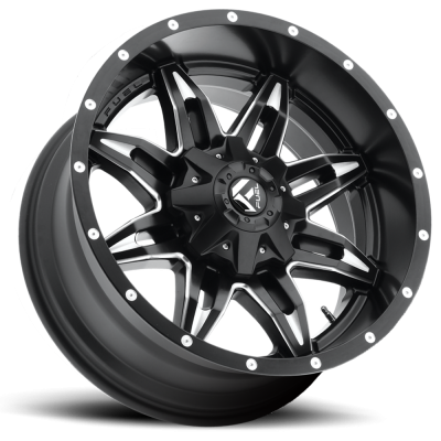 Aluminum Wheels 20X10 Lethal D567 8 On 165.1 Matte Black Milled 125.2 Bore -24 Offset Fuel Off Road Wheels