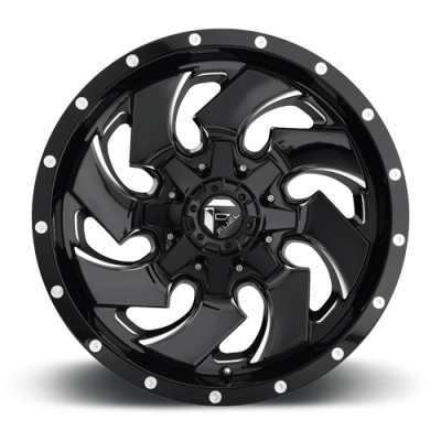 Aluminum Wheels 20X12 Cleaver D574 5 On 139.7/5 On 150 Gloss Black/Milled 110.3 Bore -44 Offset 8 Spoke Fuel Off Road Wheels