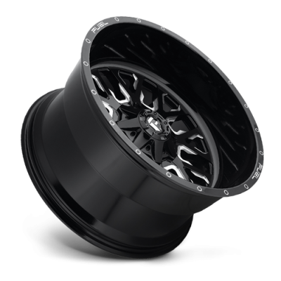 Aluminum Wheels 22X10 Stroke D611 8 On 170 Gloss Black Milled 125.1 Bore -18 Offset Fuel Off Road Wheels