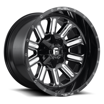 Aluminum Wheels 20X10 Hardline D620 5 On 139.7/5 On 150 Gloss Black/Milled 110.3 Bore -18 Offset Fuel Off Road Wheels