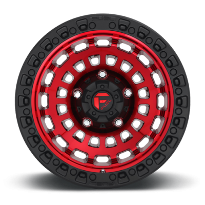 Aluminum Wheels 18X9 Zephyr D632 6 On 135 Candy Red W/Matte Black Ring 87.1 Bore 1 Offset Fuel Off Road Wheels