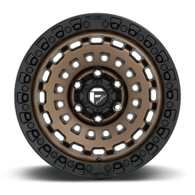 Aluminum Wheels 20X9 Zephyr D634 6 On 135 Matte Bronze W/Black Bead Ring 87.1 Bore 20 Offset Fuel Off Road Wheels