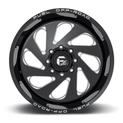 Aluminum Wheels 22X12 Vortex D637 6 On 135 Gloss Black Milled 87.1 Bore -44 Offset Fuel Off Road Wheels