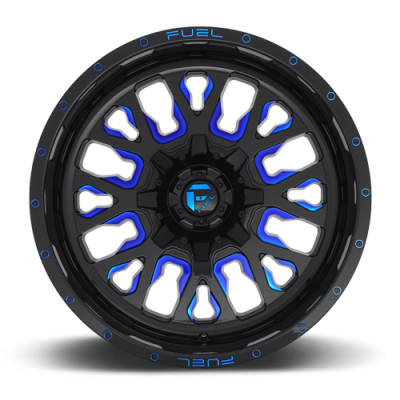 Aluminum Wheels 20X12 Stroke D645 6 On 135/6 On 139.7 Gloss Blue Milled 106.3 Bore -43 Offset Fuel Off Road Wheels