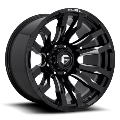 Aluminum Wheels 17X9 Blitz D673 8 On 165.1 Gloss Black Milled 125.1 Bore -12 Offset Multi Spoke Fuel Off Road Wheels