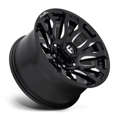 Aluminum Wheels 20X10 Blitz D673 6 On 139.7 Gloss Black Milled 106.1 Bore -18 Offset Multi Spoke Fuel Off Road Wheels