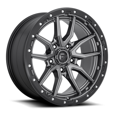 Aluminum Wheels 18X9 Rebel D680 5 On 139.7 Matte Gunmetal Gray Black Bead Ring 78.1 Bore 20 Offset Fuel Off Road Wheels