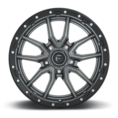 Aluminum Wheels 20X10 Rebel D680 5 On 139.7 Matte Gunmetal Gray Black Bead Ring 78.1 Bore -18 Offset Fuel Off Road Wheels
