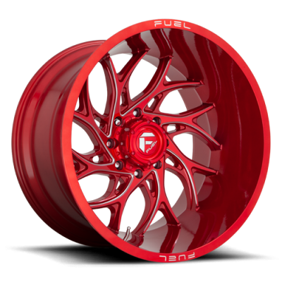 Aluminum Wheels 22X10 Runner D742 6 On 135 Candy Red Milled 87.1 Bore -18 Offset Fuel Off Road Wheels
