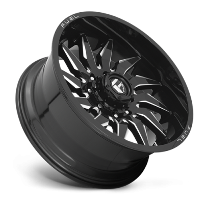Aluminum Wheels 22X12 Saber D744 6 On 135 Gloss Black Milled 87.1 Bore -44 Offset Fuel Off Road Wheels