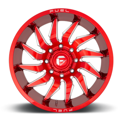 Aluminum Wheels 20X10 Saber D745 5 On 139.7 Candy Red Milled 78 Bore -18 Offset Fuel Off Road Wheels