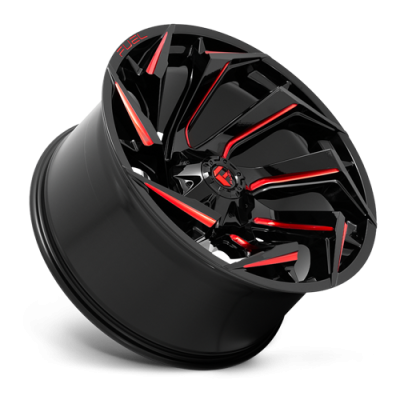 Aluminum Wheels 20X9 Reaction D755 6 On 120 Gloss Black Milled Red Tint 67.06 Bore 8 Offset Fuel Off Road Wheels