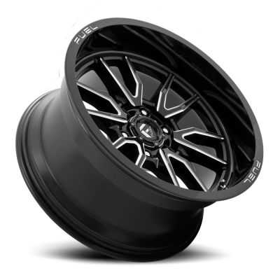 Aluminum Wheels 20X10 Clash 6 D761 6 On 139.7 Gloss Black Milled 106.1 Bore -18 Offset Multi Spoke Fuel Off Road Wheels
