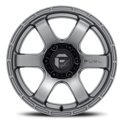 Aluminum Wheels 18X9 Rush D767 6 On 139.7 Matte Gunmetal Gray 106.1 Bore 1 Offset Fuel Off Road Wheels