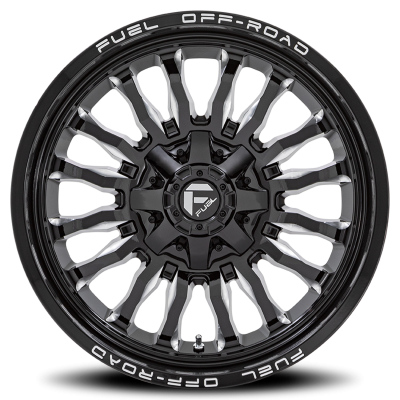 Aluminum Wheels 20X9 Arc D795 8 On 170 Gloss Black Milled 125.1 Bore 1 Offset Fuel Off Road Wheels