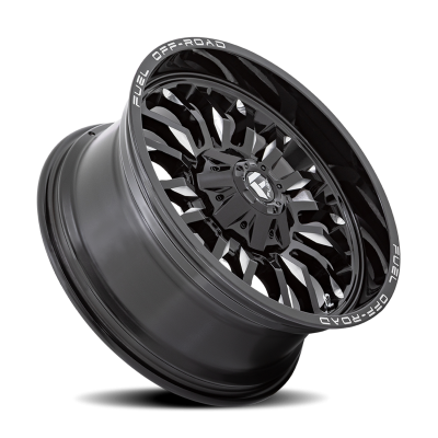 Aluminum Wheels 20X9 Arc D795 8 On 165.1 Gloss Black Milled 125.1 Bore 1 Offset Fuel Off Road Wheels