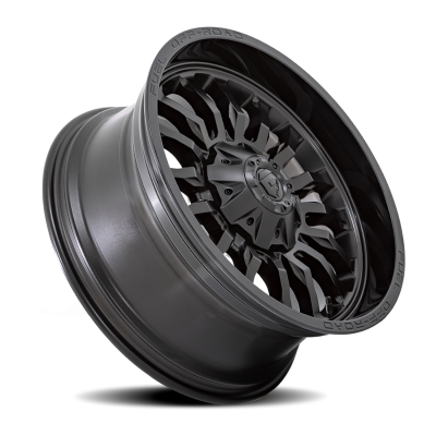 Aluminum Wheels 22X10 Arc D796 8 On 165.1 Matte Black W/ Gloss Black Lip 125.1 Bore -18 Offset Fuel Off Road Wheels