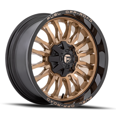 Aluminum Wheels 22X12 Arc D797 8 On 165.1 Platinum Bronze/Black Lip 125.1 Bore -44 Offset Fuel Off Road Wheels