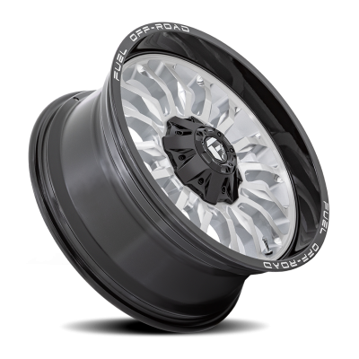 Aluminum Wheels 22X10 Arc D798 8 On 165.1 Silver/Brushed Face-Milled Black Lip 125.1 Bore -18 Offset Fuel Off Road Wheels