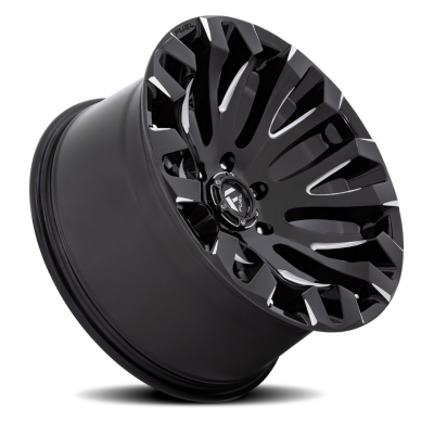 Aluminum Wheels 18X9 Quake D828 5 On 139.7 Gloss Black Milled 78.1 Bore 1 Offset Fuel Off Road Wheels