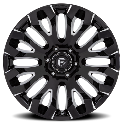 Aluminum Wheels 20X10 Quake D828 5 On 139.7 Gloss Black Milled 78.1 Bore -18 Offset Fuel Off Road Wheels