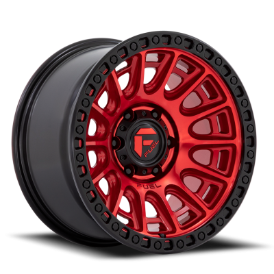 Aluminum Wheels 17X8.5 Cycle D834 5 On 120 Candy Red/Black Ring 65.07 Bore 34 Offset Fuel Off Road Wheels