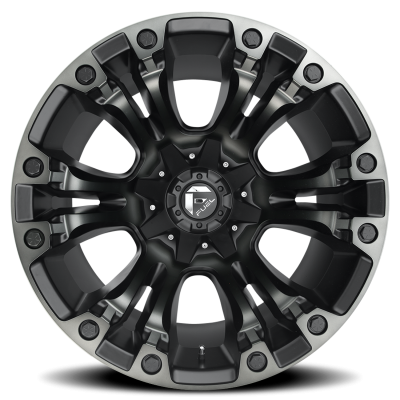Aluminum Wheels 17X9 Vapor D851 8 On 165.1 Matte Black Gray Tint 125.1 Bore 1 Offset Fuel Off Road Wheels