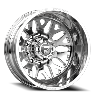 Dually Wheels 24X8.25 FF19D Dually DE19 PO 10 On 225 Polished 170.1 Bore -200 Offset Outer Dually Fuel Off Road Wheels