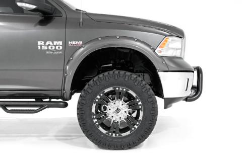 Dodge Pocket Fender Flares Rivets 09-18 RAM 1500 w/Metal Bumper Rough Country