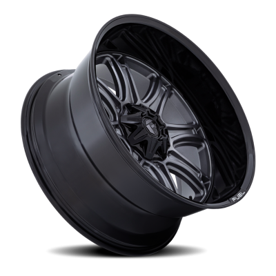 Aluminum Wheels 24X12 Darkstar FC853AB 8 On 180 Matte Gunmetal Gray/Black Lip 124.2 Bore -44 Offset Fuel Off Road Wheels