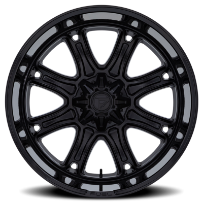 Aluminum Wheels 24X12 Darkstar FC853MB 8 On 170 Matte Black/Gloss Black Lip 125.1 Bore -44 Offset Fuel Off Road Wheels