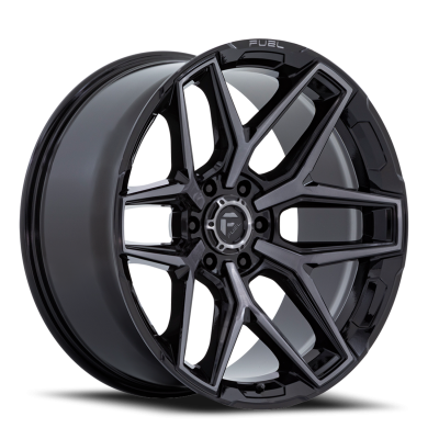 Aluminum Wheels 20X9 Flux 6 FC854BT 6 On 120 Gloss Black Brushed Gray Tint 66.9 Bore 20 Offset Fuel Off Road Wheels