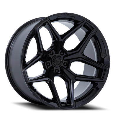 Aluminum Wheels 18X9 Flux 6 FC854BX 6 On 139.7 Gloss Black 106.1 Bore 20 Offset Fuel Off Road Wheels