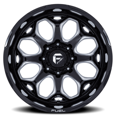 Aluminum Wheels 20X10 Scepter FC862 BE 6 On 139.7 Gloss Black Milled 106.1 Bore -18 Offset Fuel Off Road Wheels